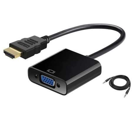 Adaptador HDMI (HDTV) a VGA con cable de audio
